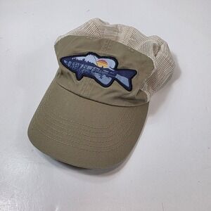 Life is Good Hat Cap Snap Back Green Fish Fishing Camp Jake Adjustable